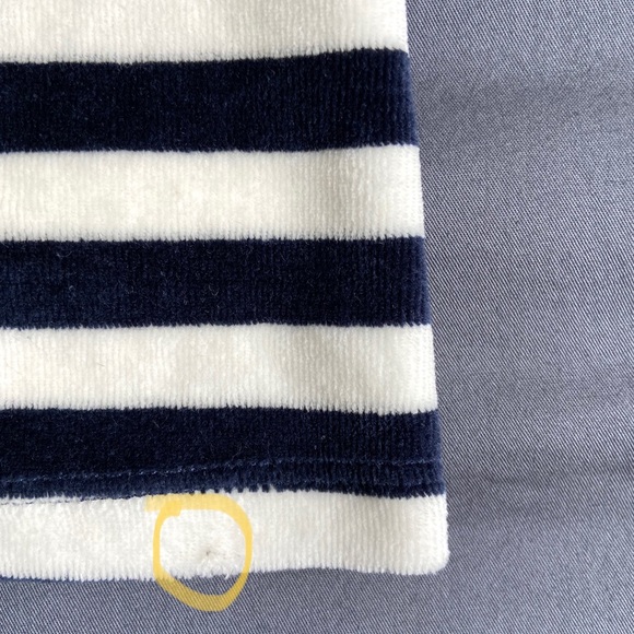 MADEWELL NWT Velour Crewneck Tee in Meg Stripe - Picture 9 of 9